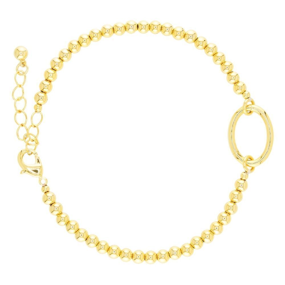 New Amanda Blu Gold Beaded Bracelet with Oval Accent - Women Jewelry